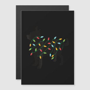 Invitation Magnétique lumières de noël chihuahua cadeaux mignons amateur