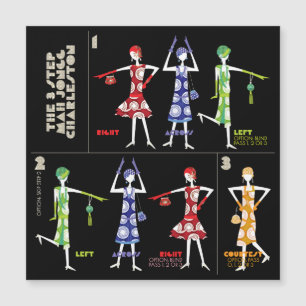 Invitation Magnétique Mah Jongg Charleston Aimant plat