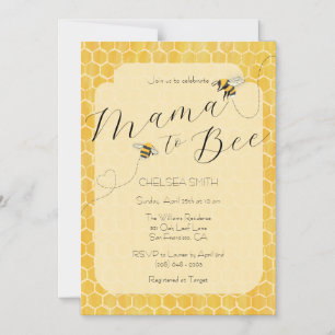 Invitation Magnétique Mama to Bee Baby Shower Fête de Naissance