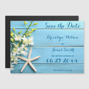Invitation Magnétique Mariage À L'Éstarfish Magnétique Enregistrer La Da
