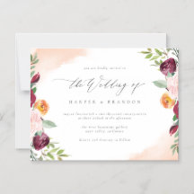 Mariage botanique floral Burgundy Classy