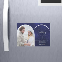 Mariage de l'arche photo bleu marine