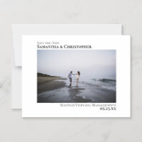 Mariage minimaliste Enregistrer la date Photo hori