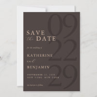 Mariage Minimaliste Marron Moderne