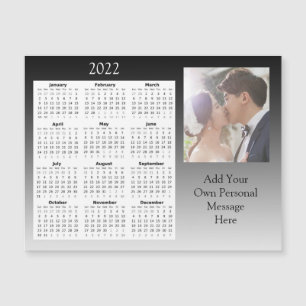 Invitation Magnétique Mariage Photo 2022 Mini Calendrier Invitat magnéti
