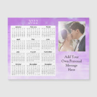 Mariage Photo 2022 Mini Calendrier Invitat magnéti