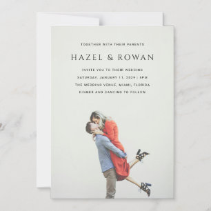 Invitation Magnétique Mariage Photo Simple Moderne