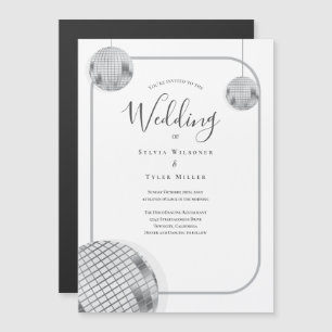 Invitation Magnétique Mariage rétro Disco