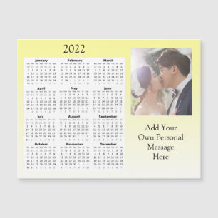 Invitation Magnétique Mini calendrier photo mariage 2022