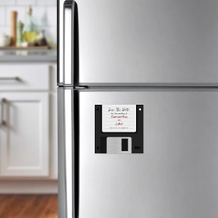 Invitation Magnétique Minimal Enregistrer La Date Rétro Funny Mariage