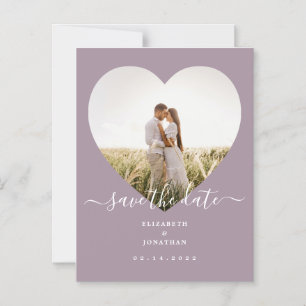 Invitation Magnétique Moderne Chic Lavender Mariage Photo Enregistrer La