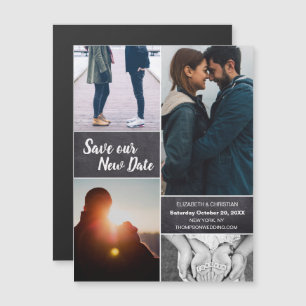 Invitation Magnétique Modifier la date Enregistrer notre nouvelle date P