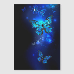 Invitation Magnétique Morpho Butterfly in the Dark Background