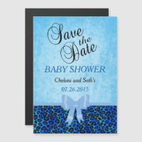Motif de chat animal Jaguar | Bleu | Baby shower g
