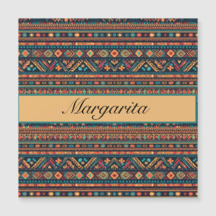 Invitation Magnétique Motif de style mexicain coloré