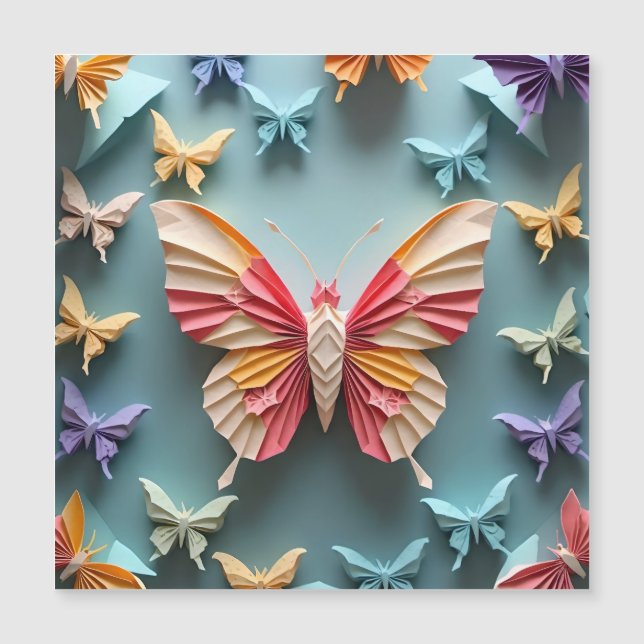 Invitation Magnétique Origami papillon (Devant)