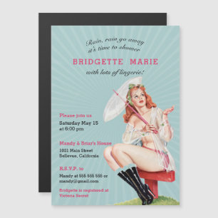 Invitation Magnétique Parti de lingerie rétro-Vintage
