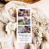 Photo Booth Strip Enregistrer La Date, Moderne Min