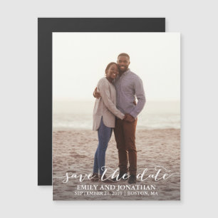Invitation Magnétique Photo Mariage Enregistrer La Date Magnets, Une Pho