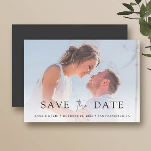 Invitation Magnétique Photo moderne chic Enregistrer la date Mariage