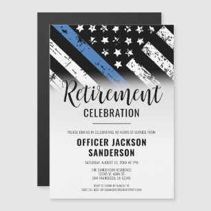 Invitation Magnétique Police Police Service de la retraite