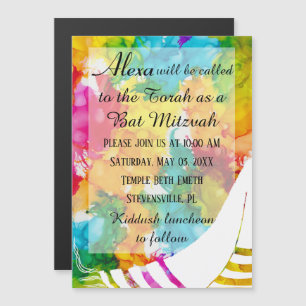 Invitation magnétique pour Bar ou Bat Mitzvah BM