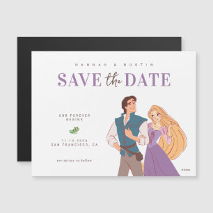 Invitation Magnétique Princesse Rapunzel & Flynn Enregistrer la date
