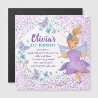 Purple Fairy Papillon Coeur Confetti Anniversaire
