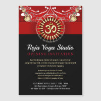 Red Gold OM Black Yoga New Age Workshop