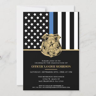 Invitation Magnétique Remise de diplôme d'agent de police