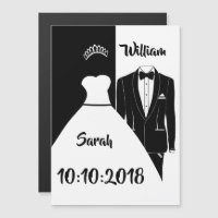Robe mariage tuxedo noir et blanc