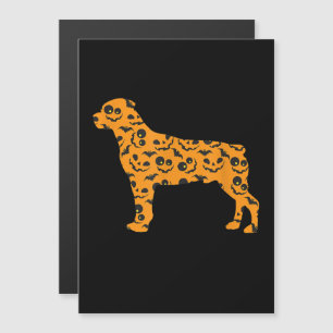 Invitation Magnétique rottweiler citrouille forme chauve-souris drôle ép