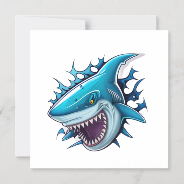 Invitation Magnétique Shark logo T-Shirt (Recto)