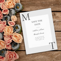 Simples Initiales Asymétriques Mariage Enregistrer