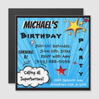 Superhero Comic Style de livre Anniversaire Fourni