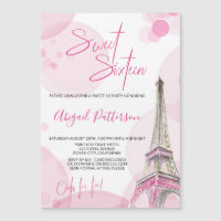 Sweet 16 Rose Blanc Paris thème Anniversaire