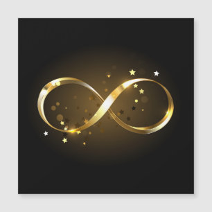Invitation Magnétique Symbole d'infini doré