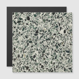 Invitation Magnétique Terrazzo Vert Moderne