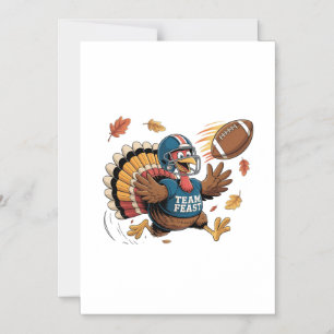 Invitation Magnétique Thanksgiving Football Turquie Imaginaire Football