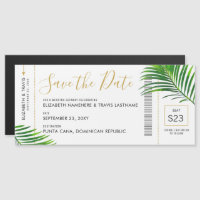 Tropical Destination Palm Boarding Pass Enregistre