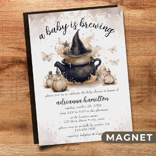 Invitation Magnétique Un bébé brasse un Baby shower d'Halloween neutre