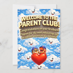 Invitation Magnétique Venez au club des parents félicitations pour le pr