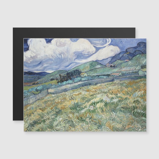Invitation Magnétique Vincent Van Gogh, Paysage de Saint-Rémy (Devant / Derrière)