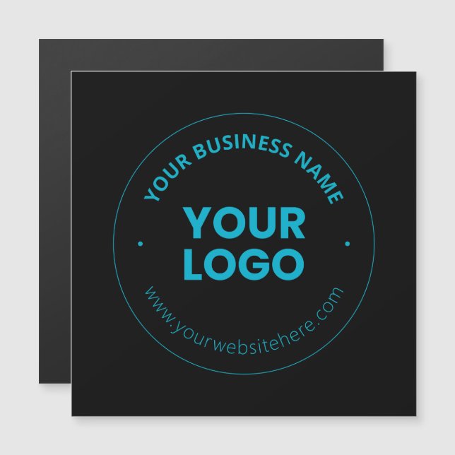 Invitation Magnétique Votre logo | Nom commercial et site Web modifiable (Devant / Derrière)