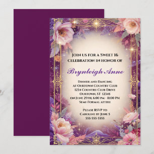 Invitation Magnifique Anniversaire Magique Filles Adolescente