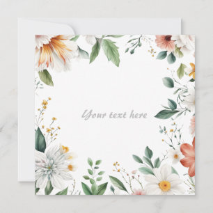 Invitation Magnifique cadre fleuri