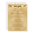 Magnifique Gold 50e anniversaire Mariage Invitatio