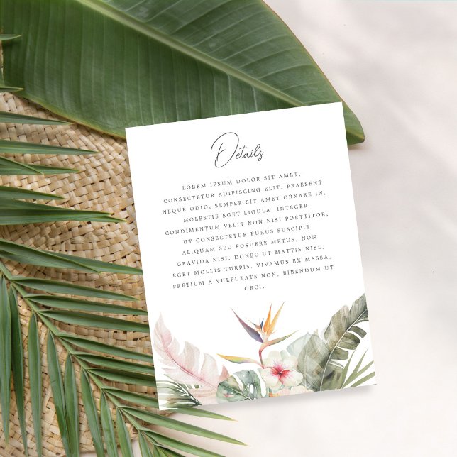 Invitation Magnifique Mariage Botanique Tropical (Créateur téléchargé)
