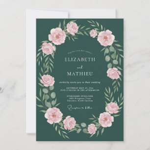 Invitation Magnifique mariage botanique vert forêt