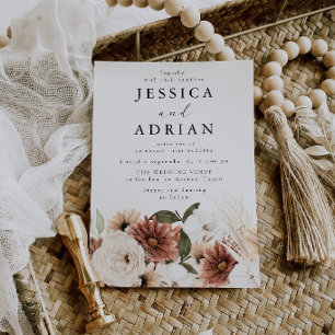 Invitation Magnifique mariage moderne boho